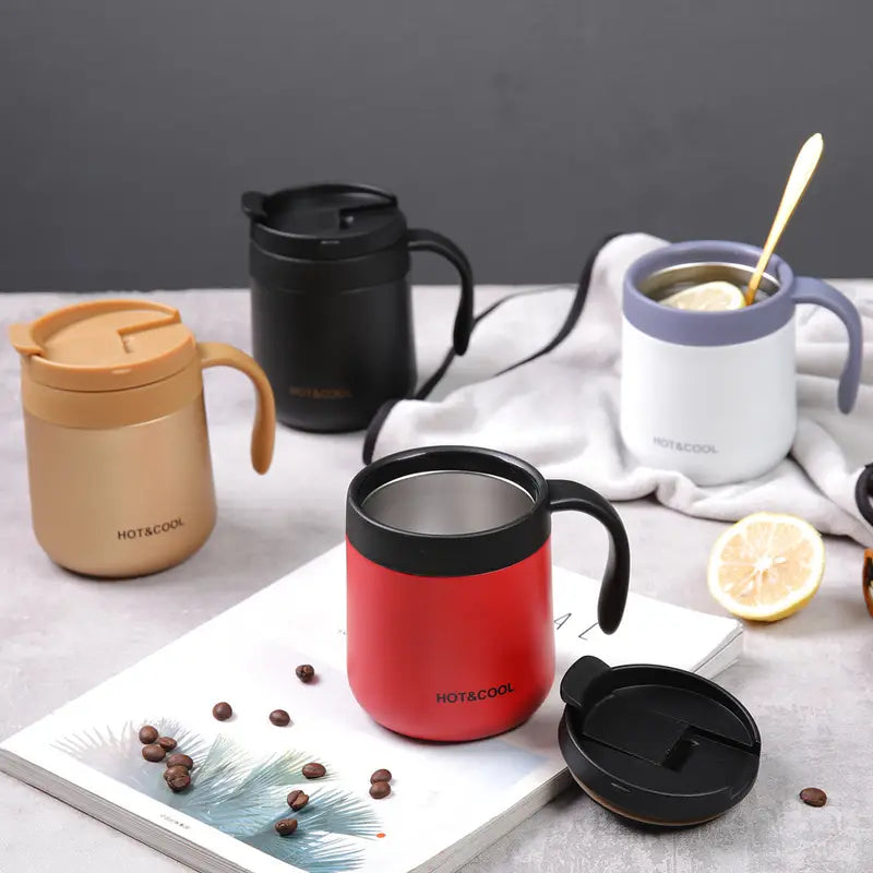 Insulated Stainless Steel Coffee Mug with Handle (11.5oz)