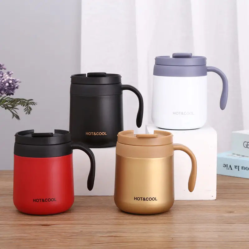 Insulated Stainless Steel Coffee Mug with Handle (11.5oz)
