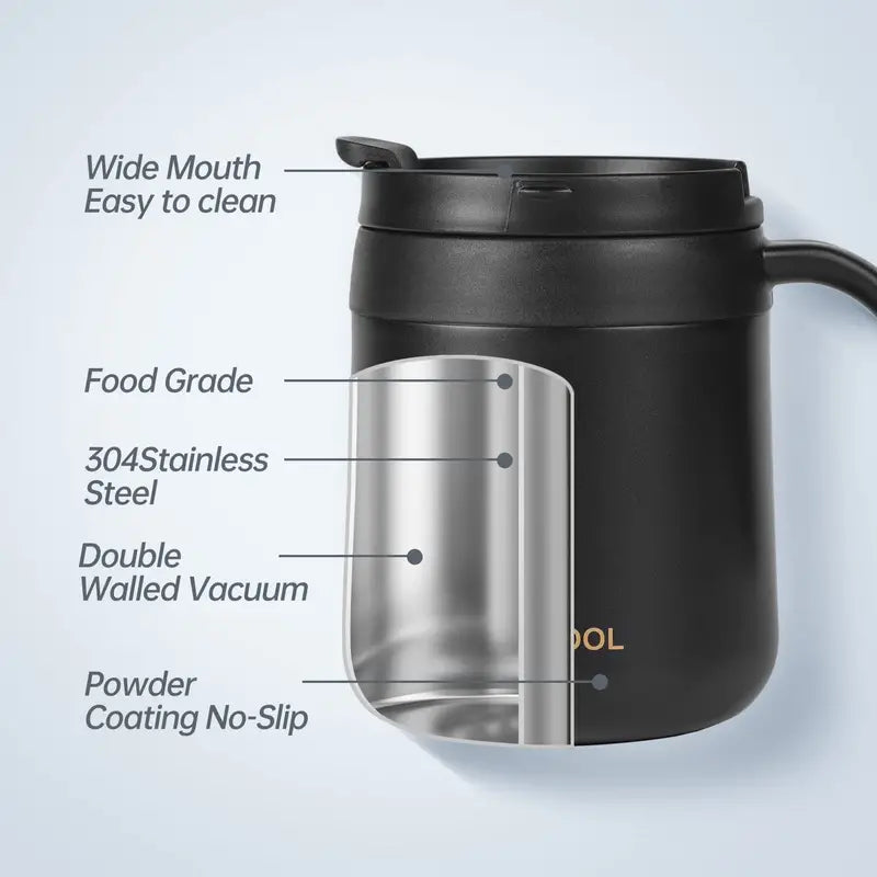 Insulated Stainless Steel Coffee Mug with Handle (11.5oz)